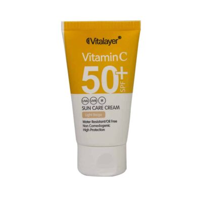 فلوئید ضد آفتاب SPF50 حاوی ویتامین C ویتالیر 50 میلی لیتر