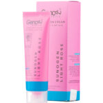 کرم ضدآفتاب SPF50 پوست خشک و معمولی ژنوبایوتیک رز روشن 50 میلی لیتر