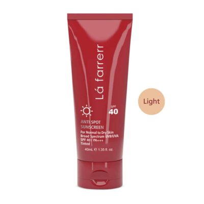 کرم ضد آفتاب SPF40 پوست خشک و معمولی لافارر رنگی و ضد لک 40 میلی لیتر رنگ روشن