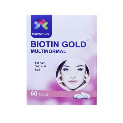 قرص بیوتین گلد مولتی نرمال 2.5 میلی گرم -60 عددی