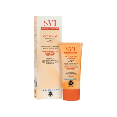 کرم ضد آفتاب بی رنگ پوست خشک و معمولی اس وی آی SPF50